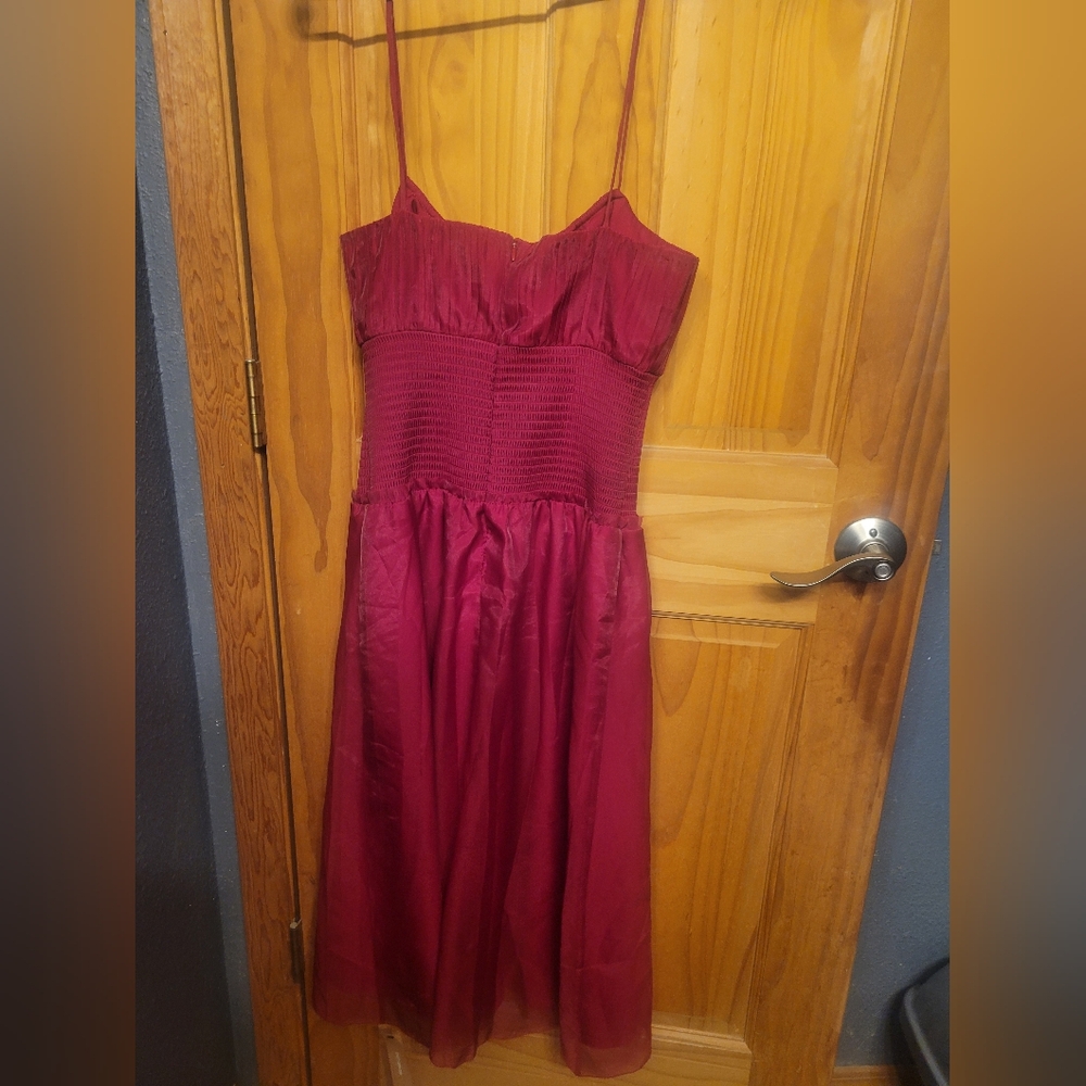 Reformation Burgundy Midi Laly Dress - Picture 7 of 7